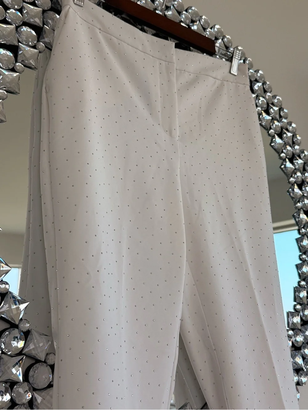 Rachel Zoe White  Pants with Stud Detail